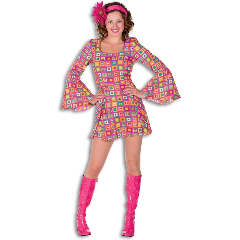 Colorful plaid disco dress 34