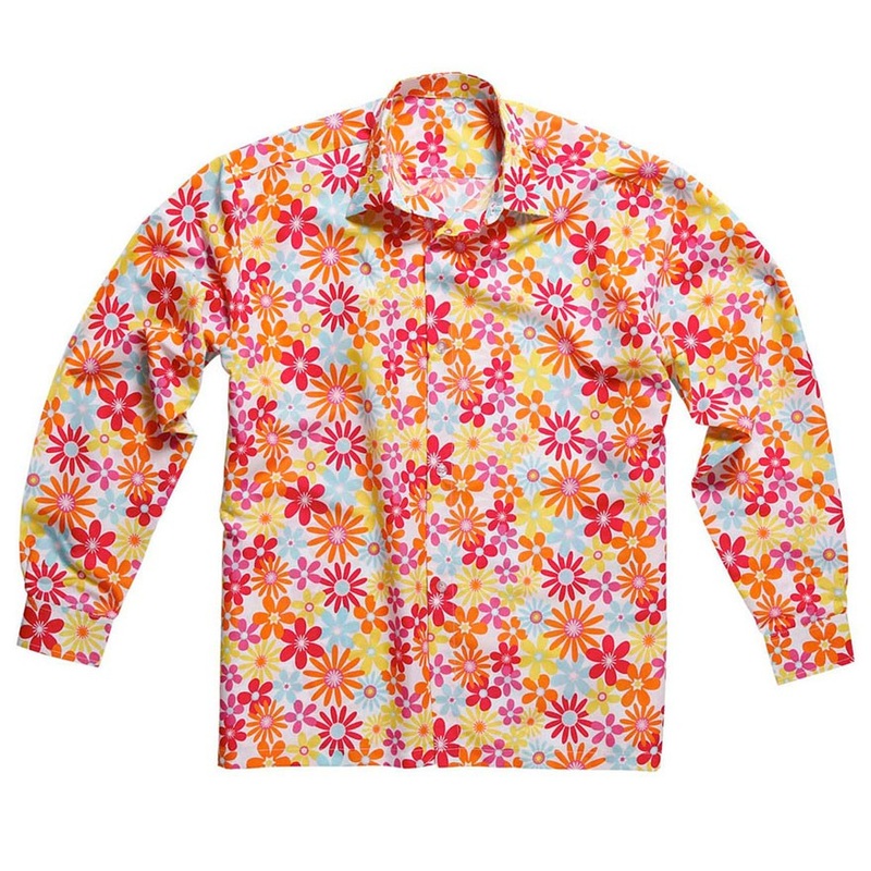 Flowery hippie men's shirt M-L
