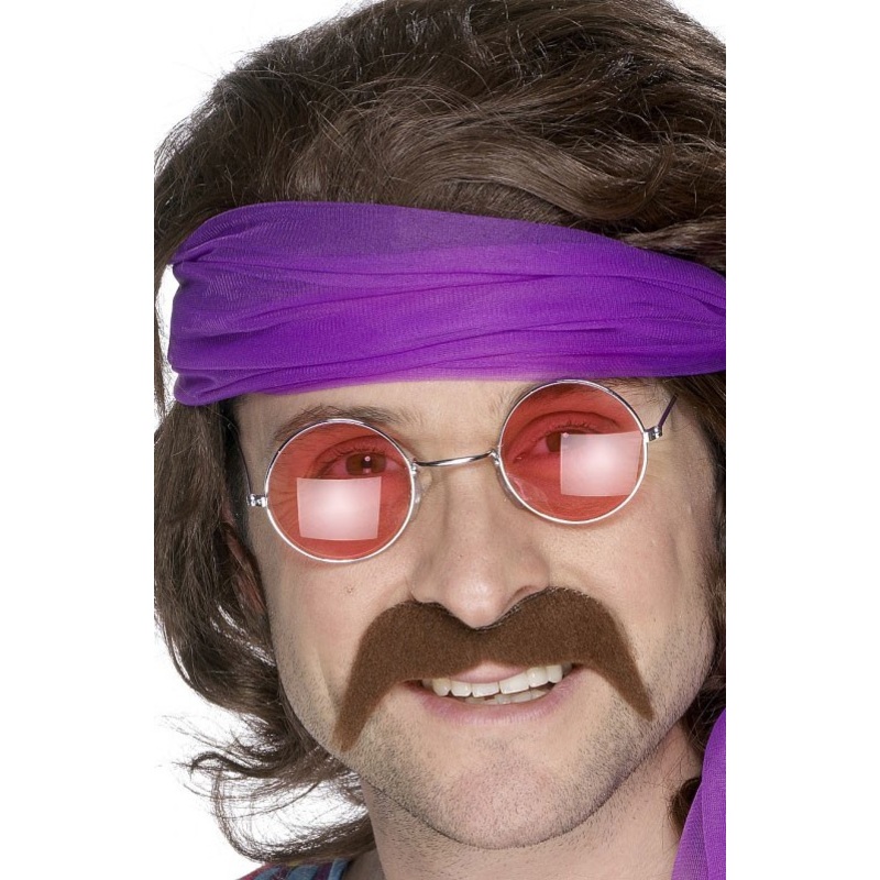 Hippie mustache 70s style