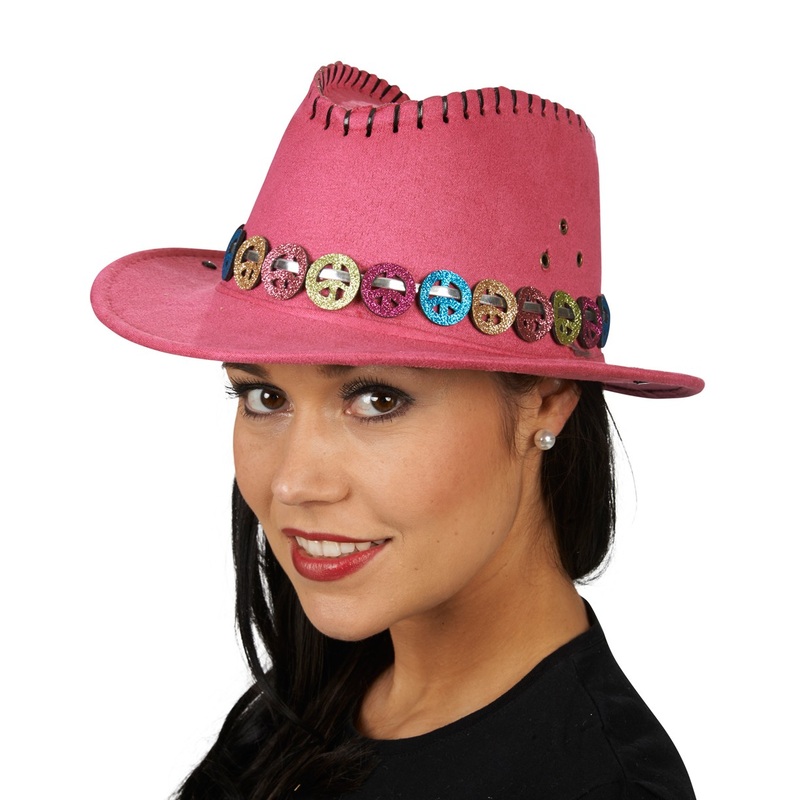 Hippie peace sign hat
