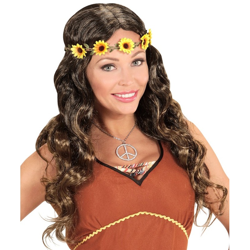 Little flower hippie wig with hair band
