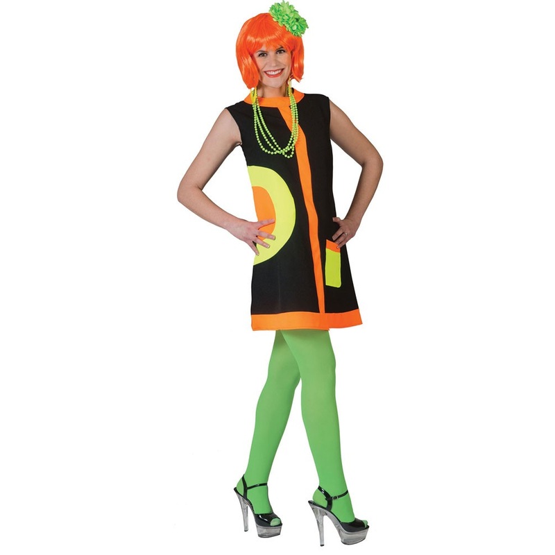 Ms retro colorful 60s women's dress 32-34