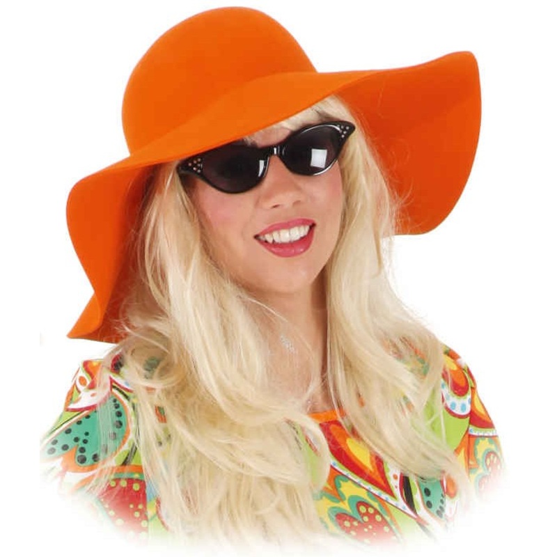 Orange fashion floppy hat