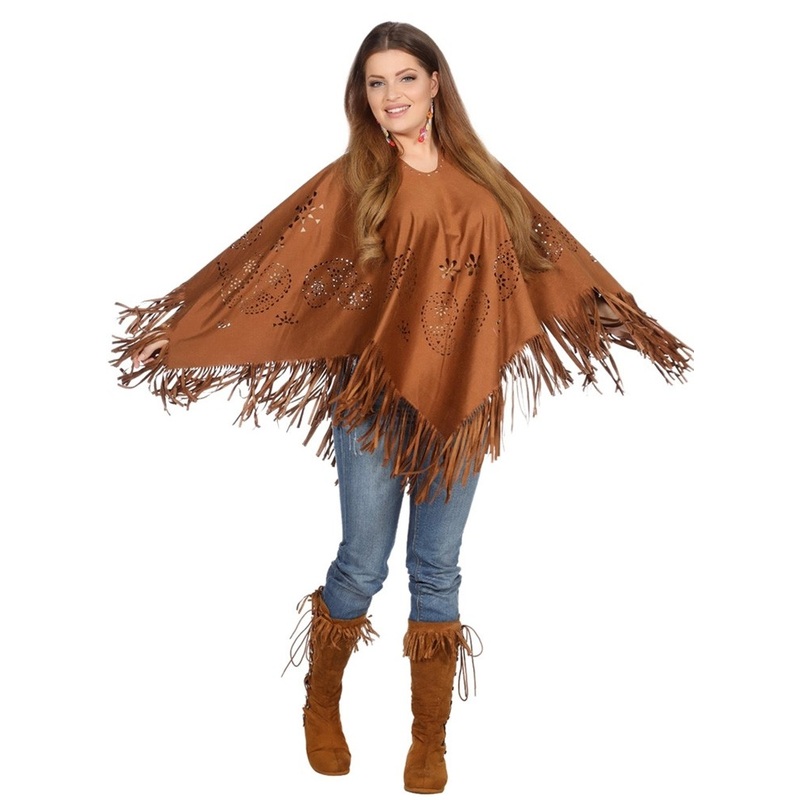 Pretty hippie poncho with fringes