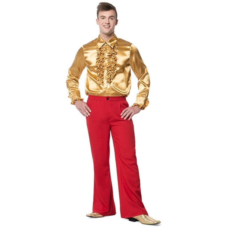 Red men's bell-bottoms 48