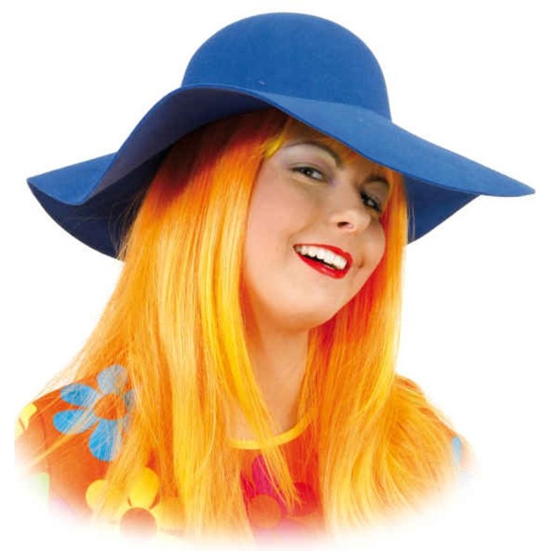Retro floppy hat blue