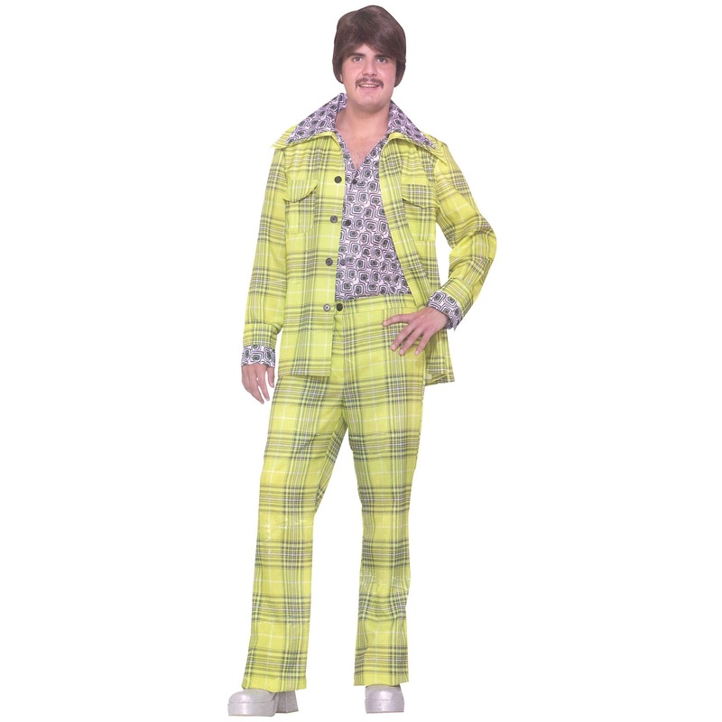 Retro party suit for men yellow