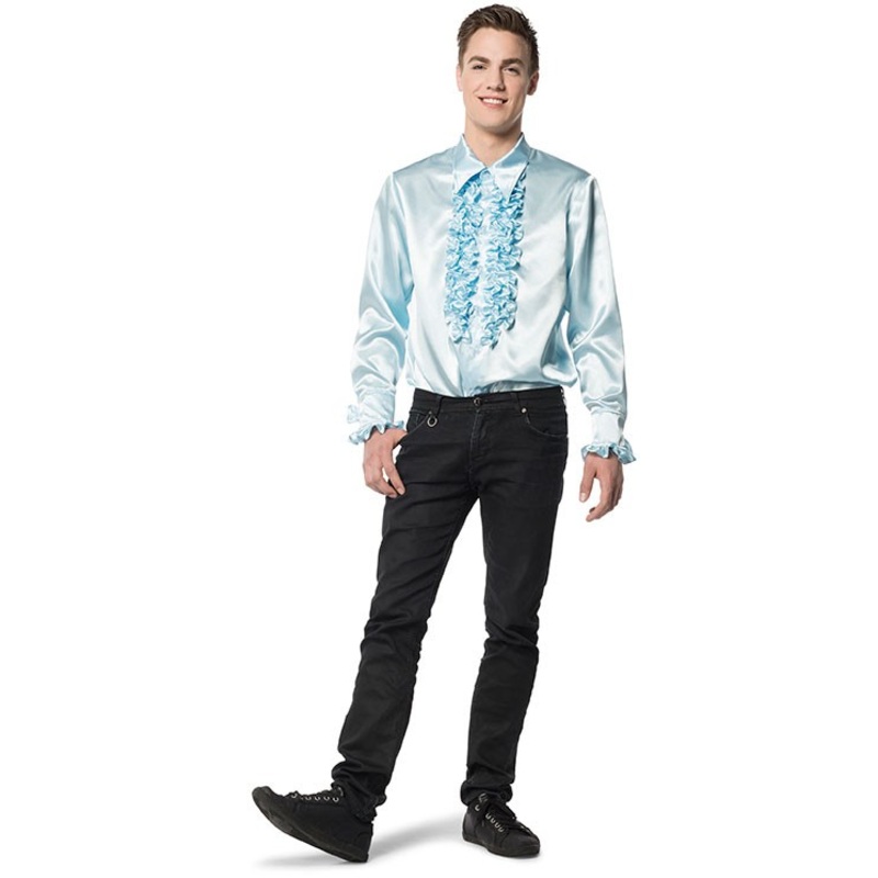 Ronny ruffled shirt deluxe light blue XS