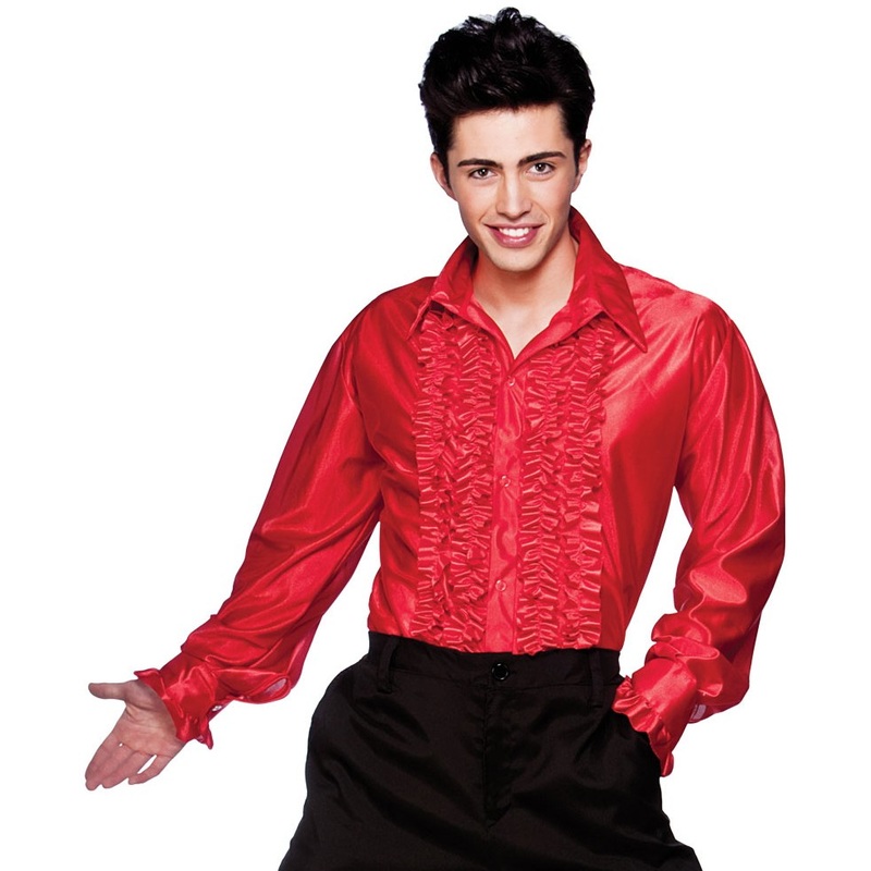Ruffle shirt Ron red M