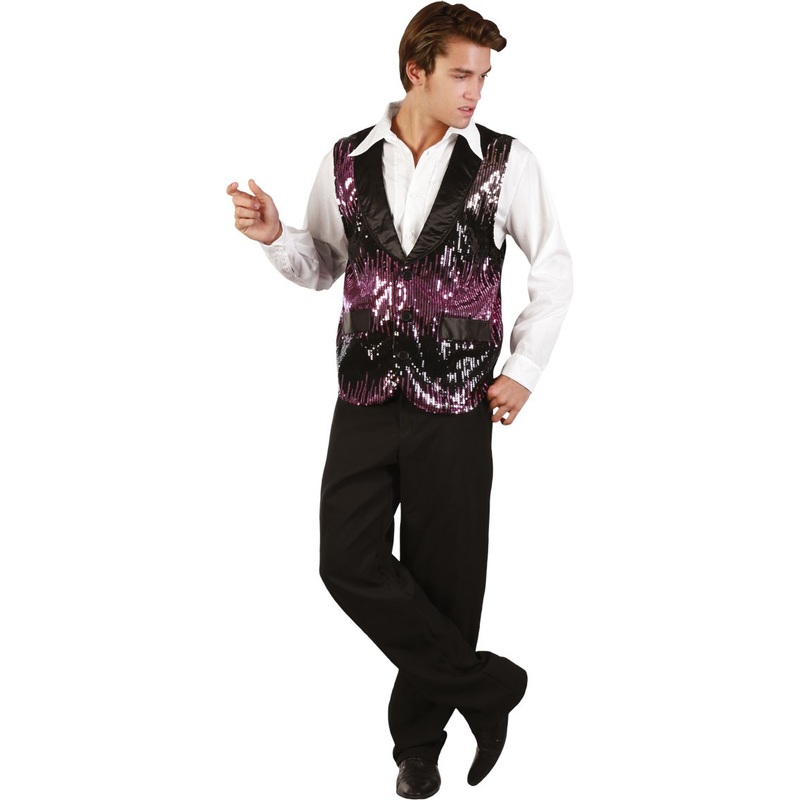 Tango dancer vest in black-purple