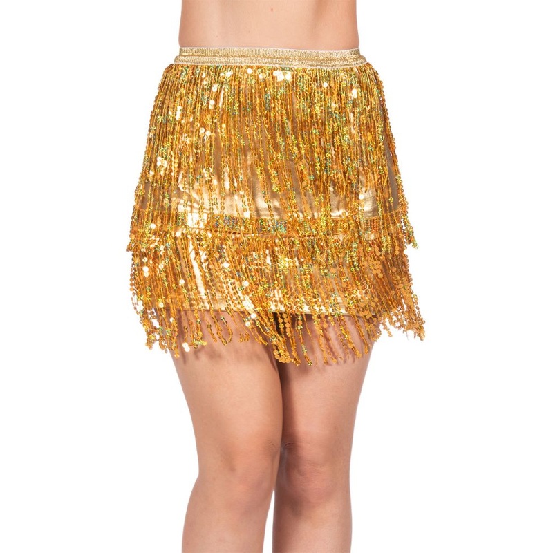 The Party Skirt Gold with Fringes S-M