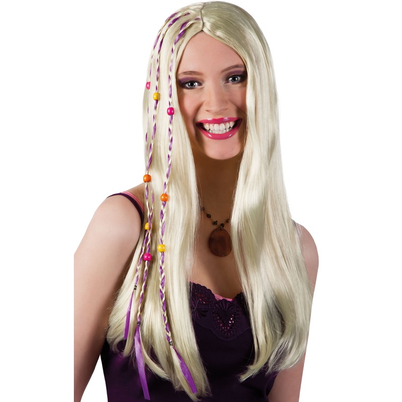 Blonde hippie wig