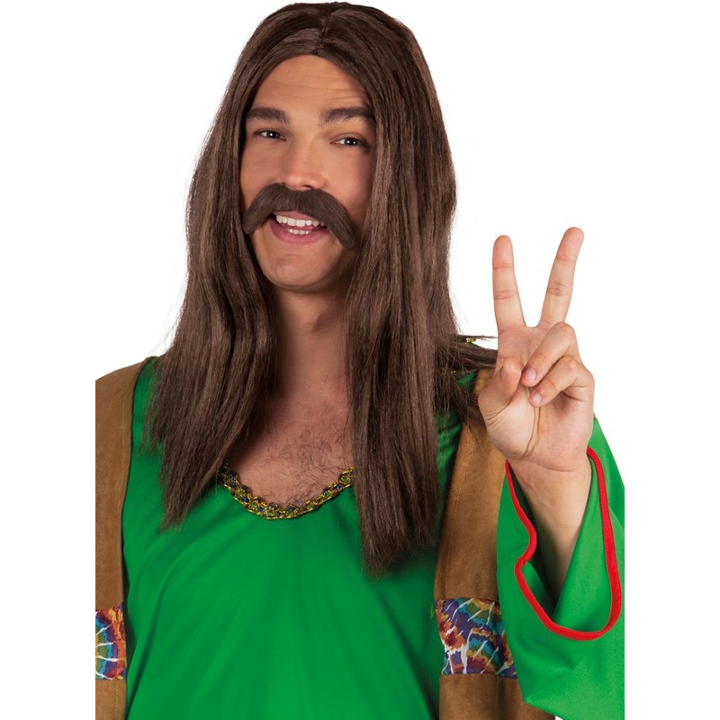 Brown hippie mustache Holger