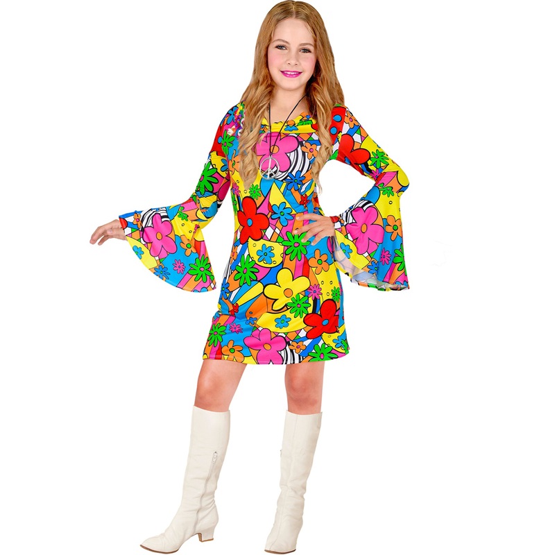 Happy Flowers hippie dress for girls 116