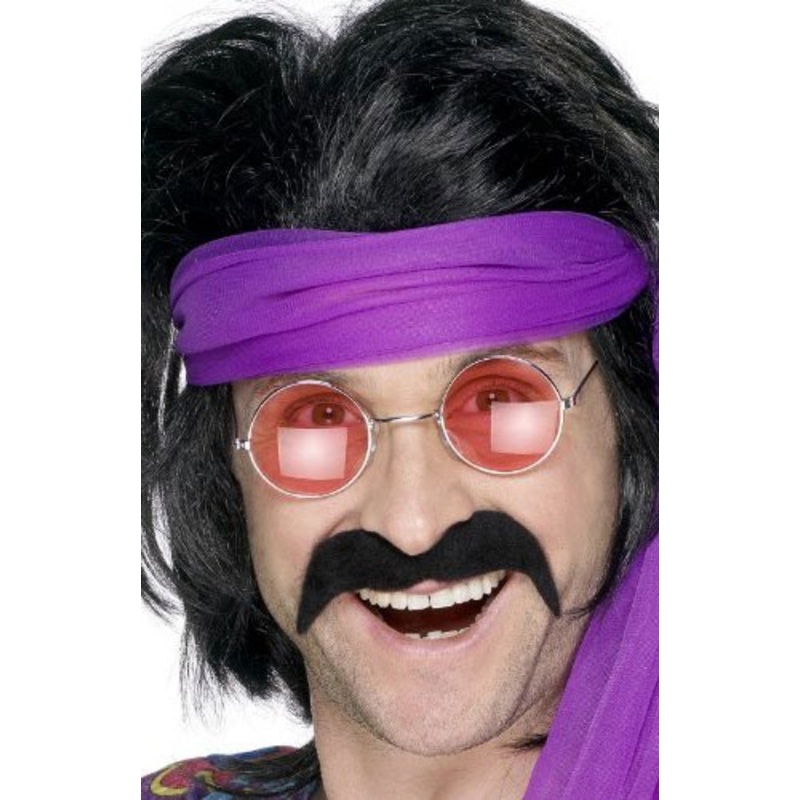 Hippie mustache Johnny Black