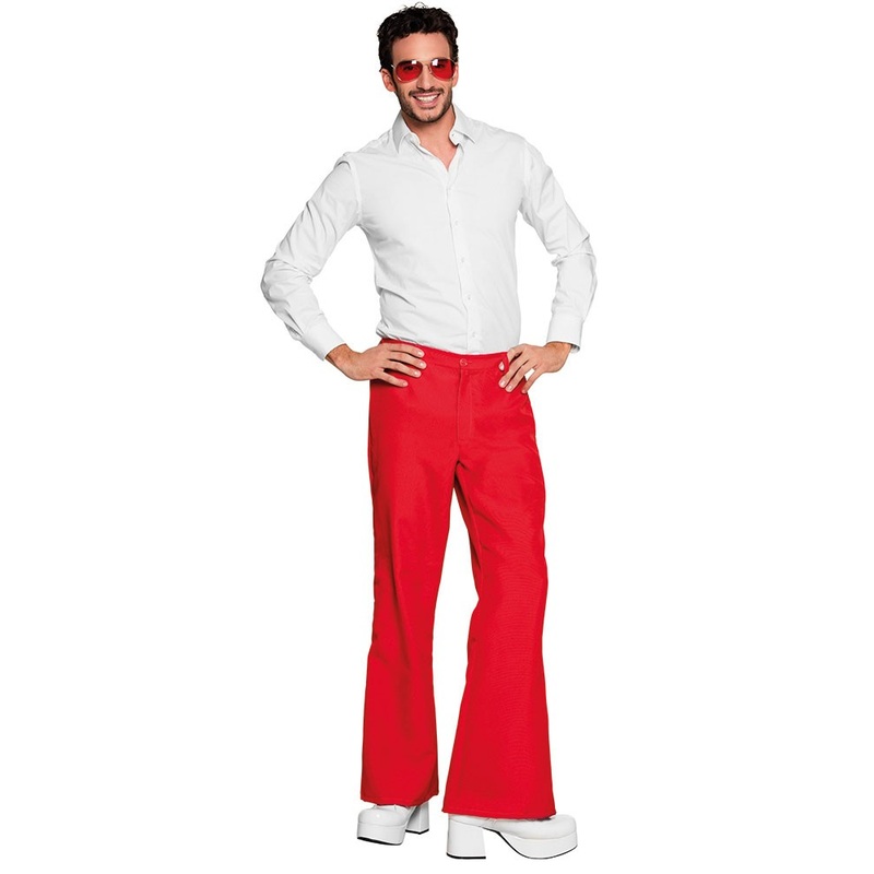 Men's 70s bell-bottoms red
