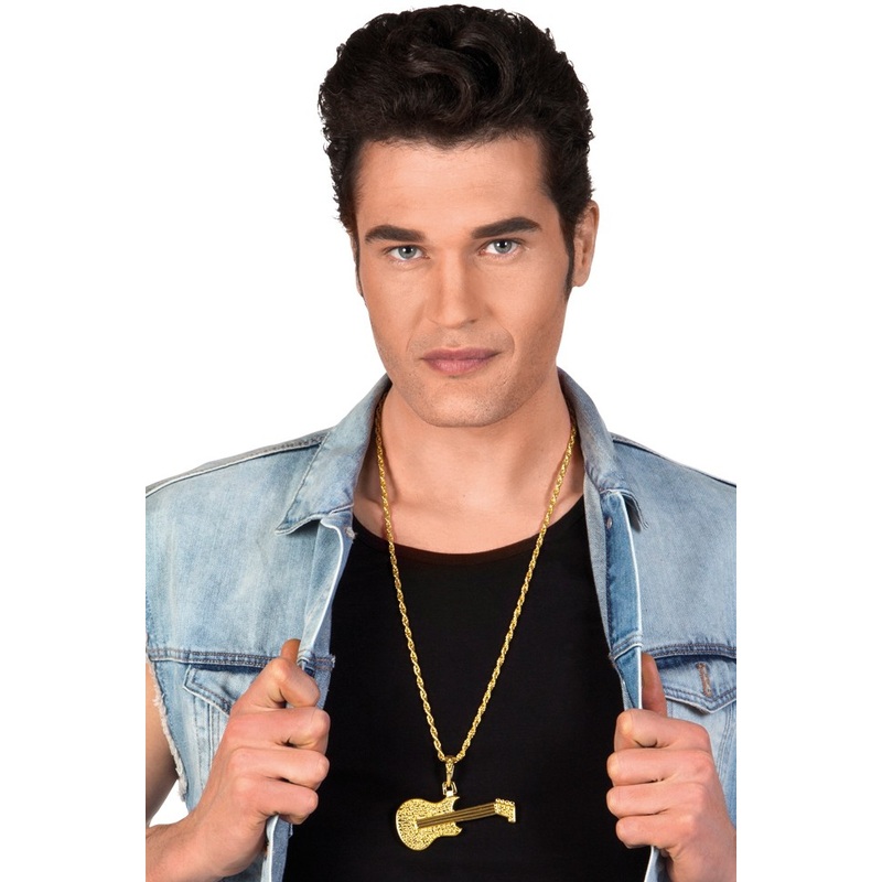Musician necklace with guitar