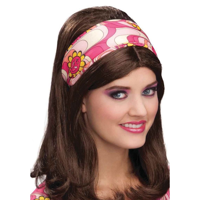 Pink hippie headband