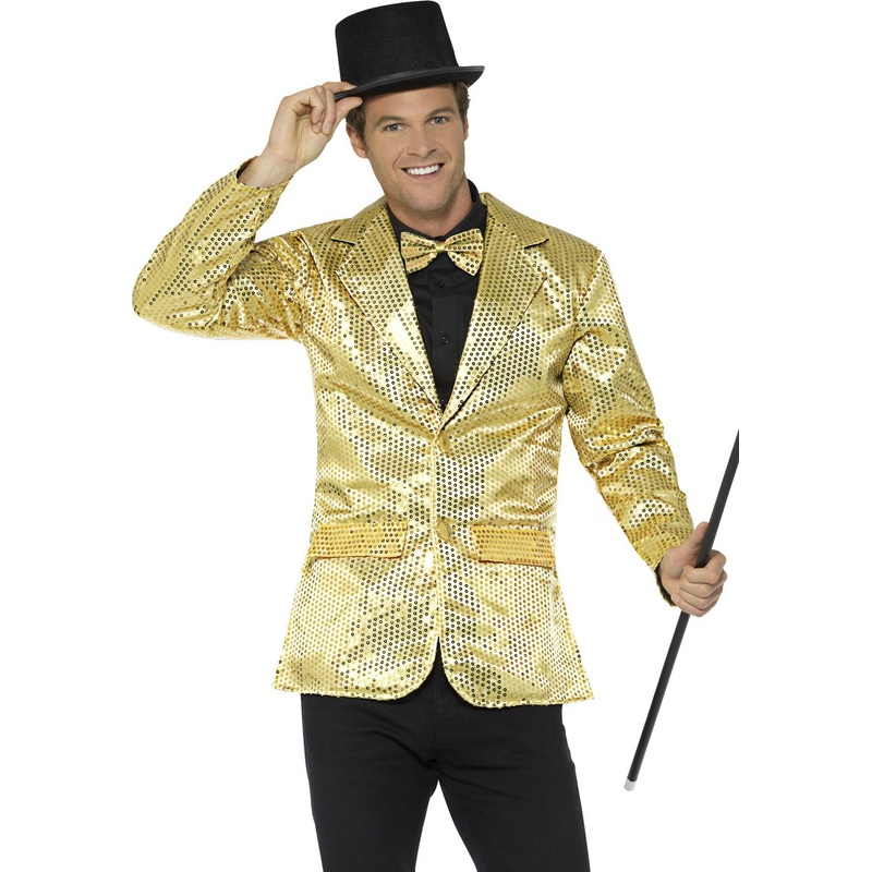Sequin jacket in gold M