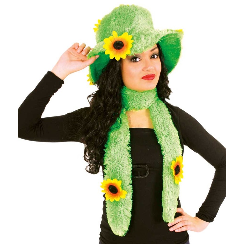 Sunflower scarf & hat