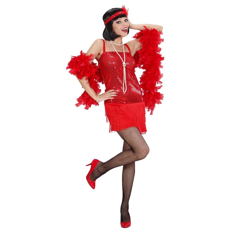 20s Charleston dancer ladies costume red S