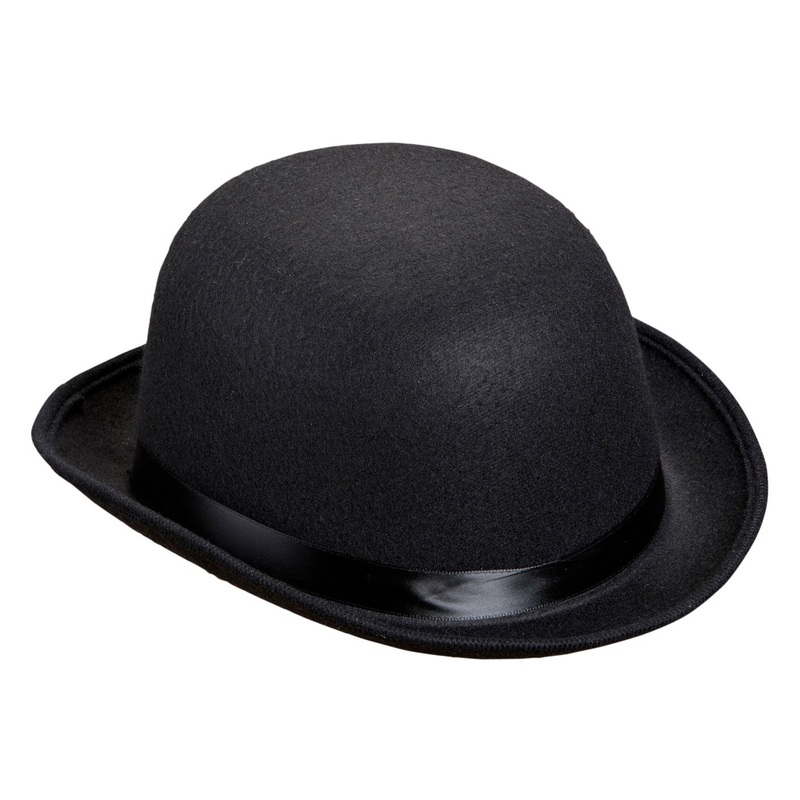 Black felt hat melon