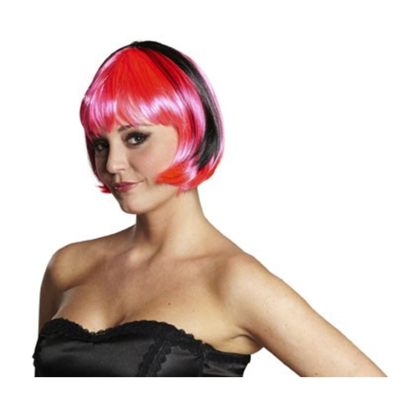 Black Pink Bob Wig Simone