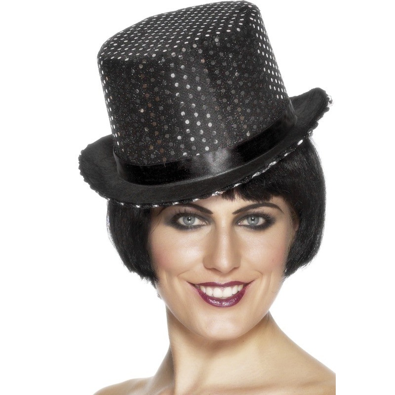 Black sequin show cylinder