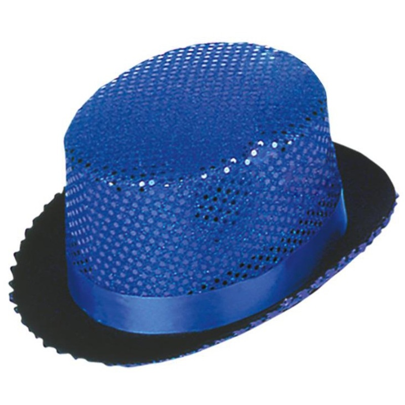 Blue sequin cylinder