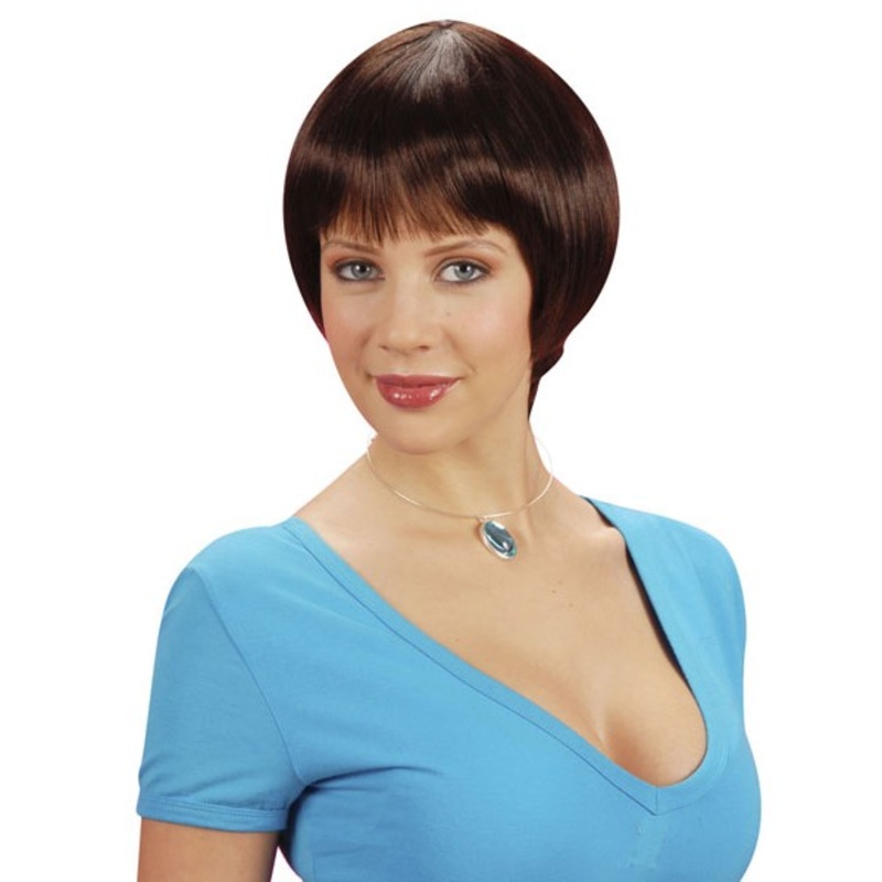 Brown women's bob wig