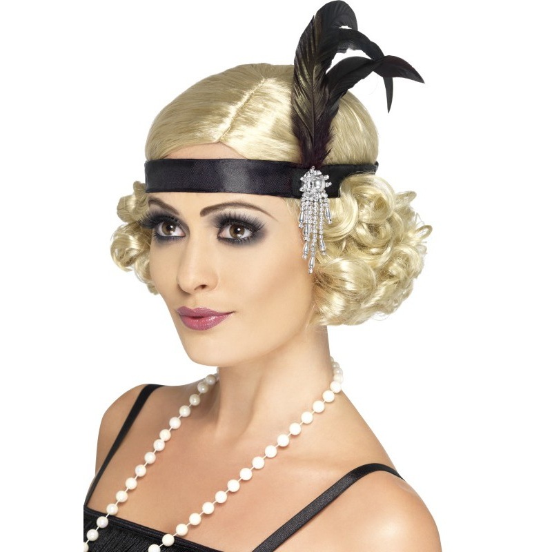 Charleston headband with feathers