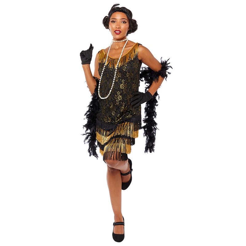 Elegant Charleston dress black 34-36