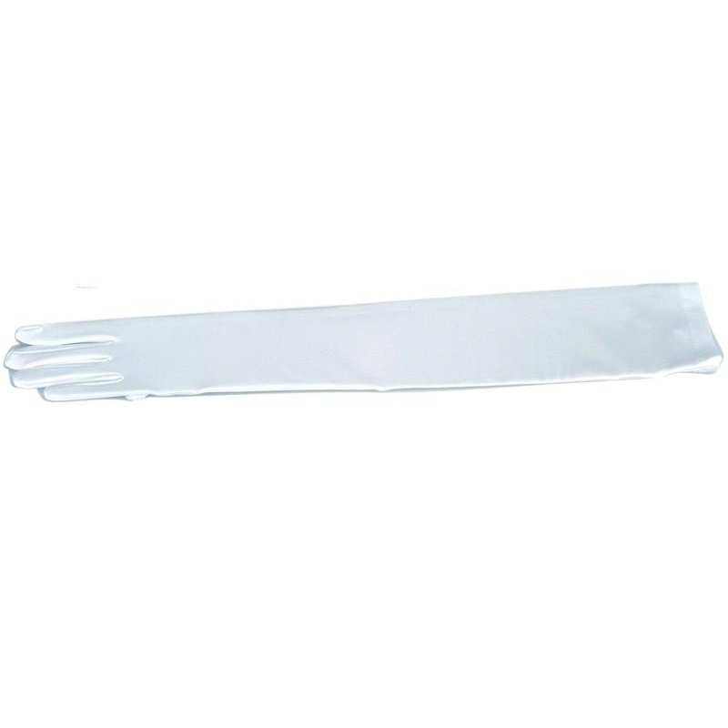 Long white gloves 47cm