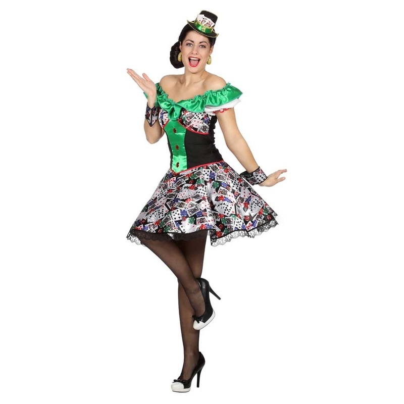 Playing cards casino dress for women 36