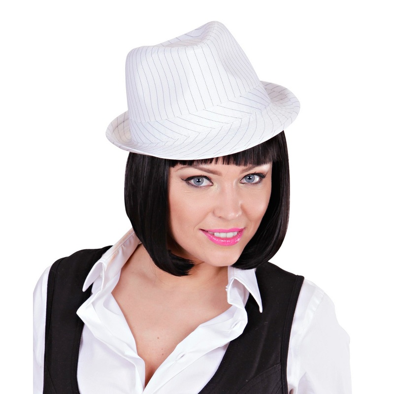 White fedora hat