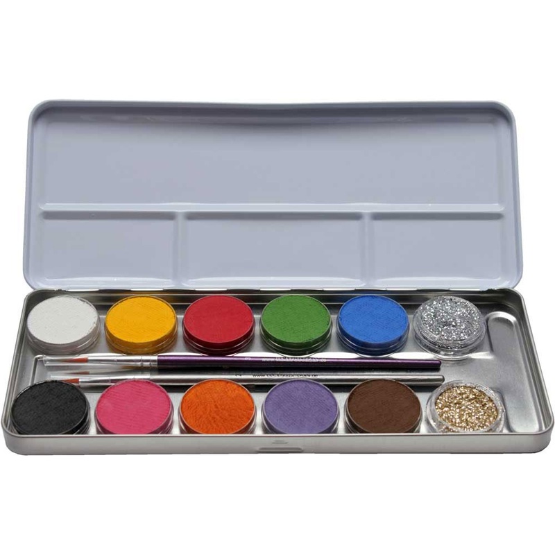 12-piece combination professional aqua make-up palette