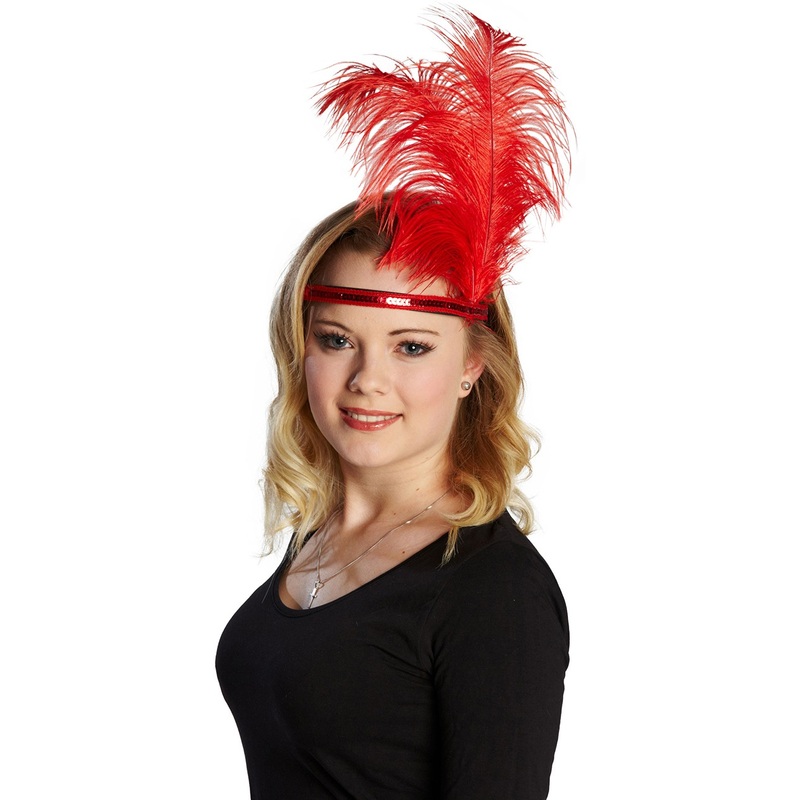 20s headband red
