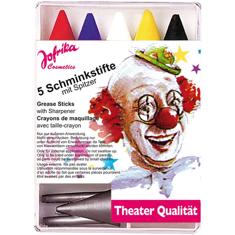 5 make-up pencils with sharpener