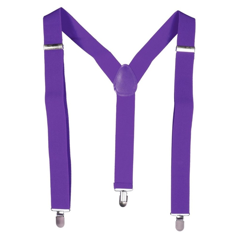 Adjustable suspenders in purple