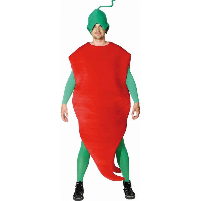 Fiery chili pepper costume