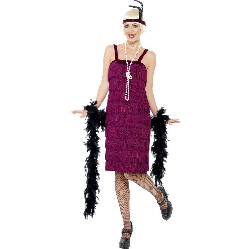 Jessy Jazz Flapper costume wine red S