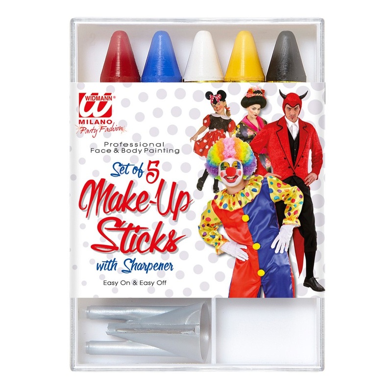 Make-up pencil set in a set of 5 with sharpener