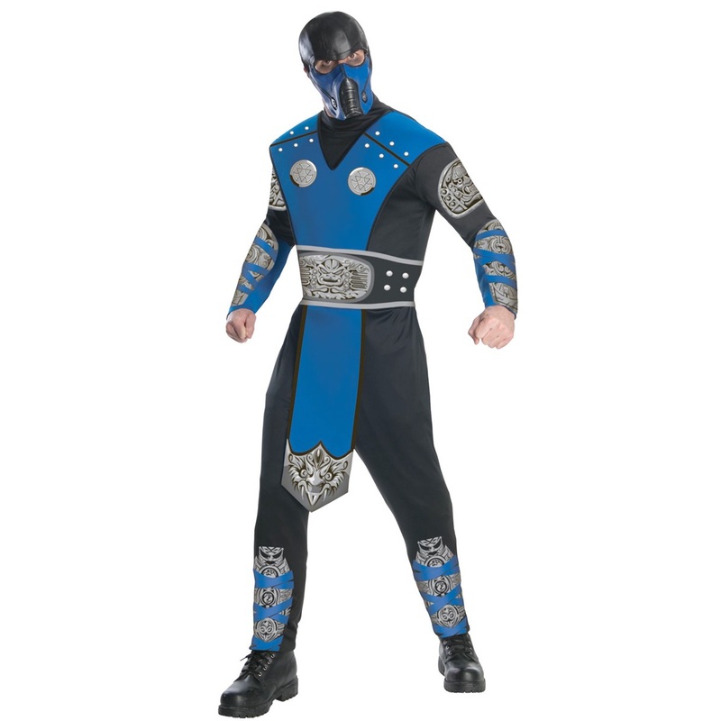 Mortal Kombat mens costume blue L