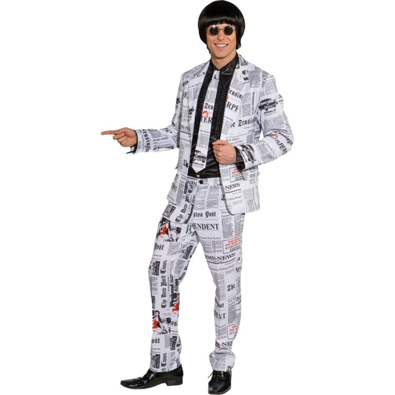 Newspaper journalist men's suit costume 46