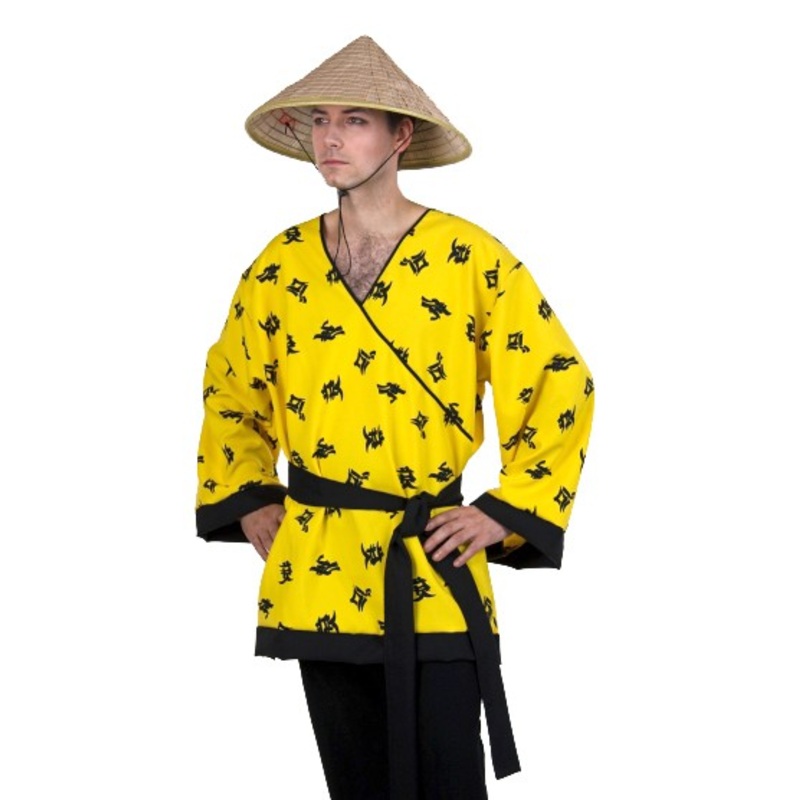 Yellow Chinese Shirt With Belt L