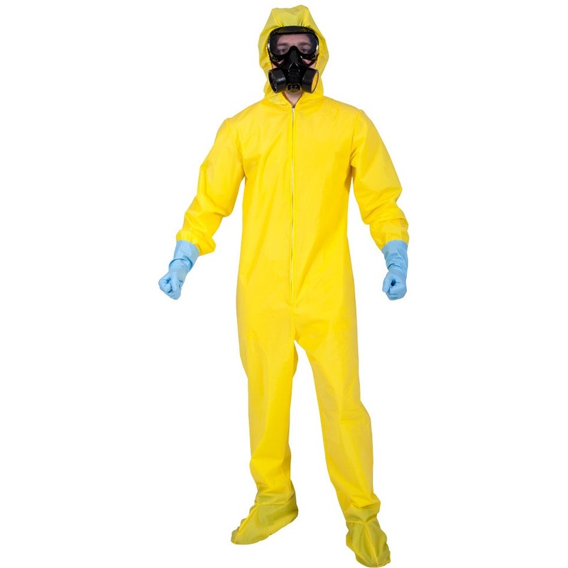 Yellow quarantine protective suit overall S