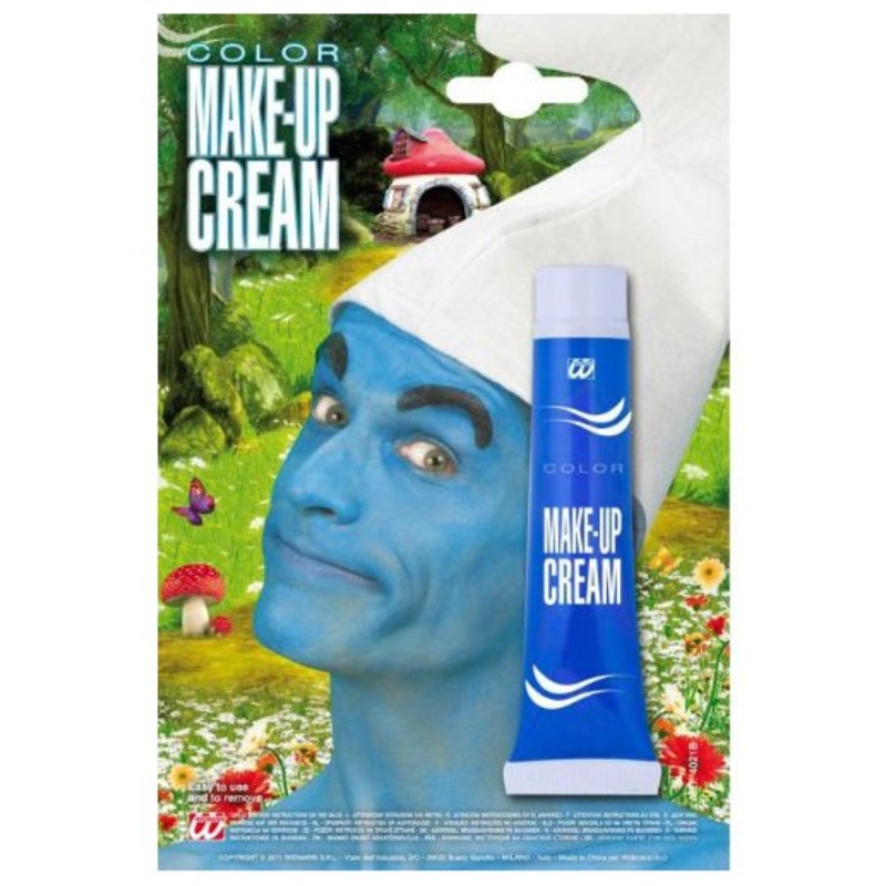 Blue face and body make-up