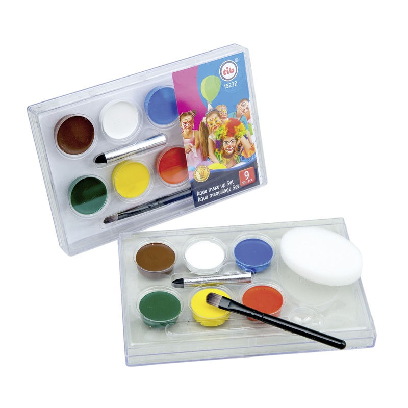 Carnival watercolor make-up set Fancy Colors 9 pieces