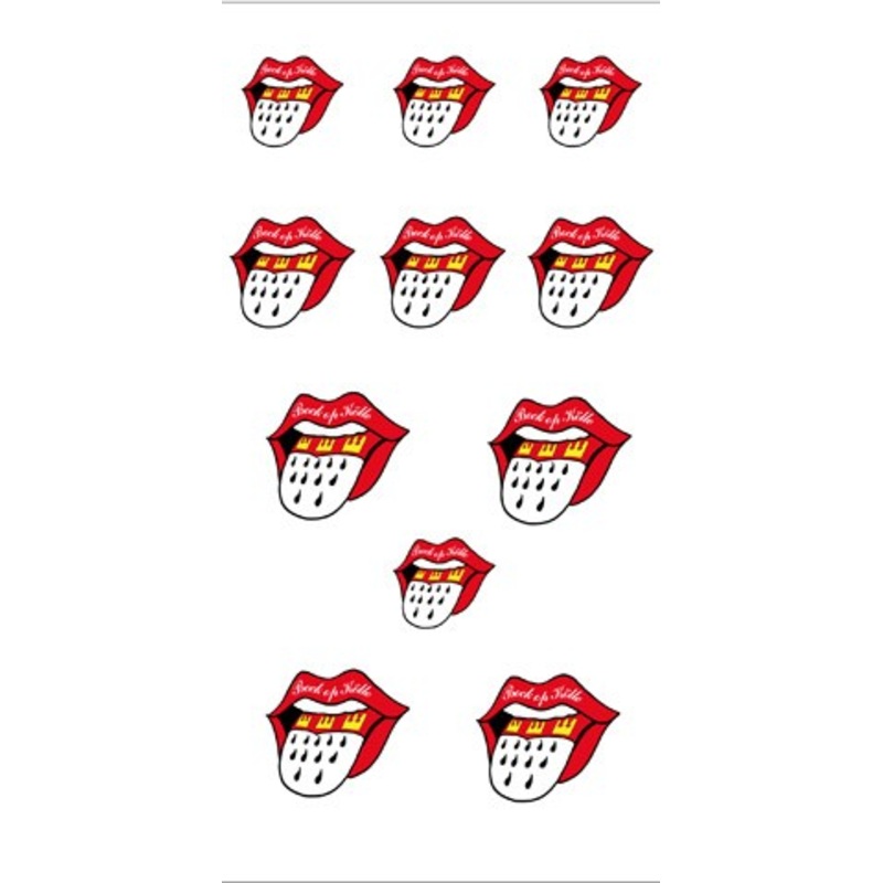 Cologne tongue adhesive tattoos