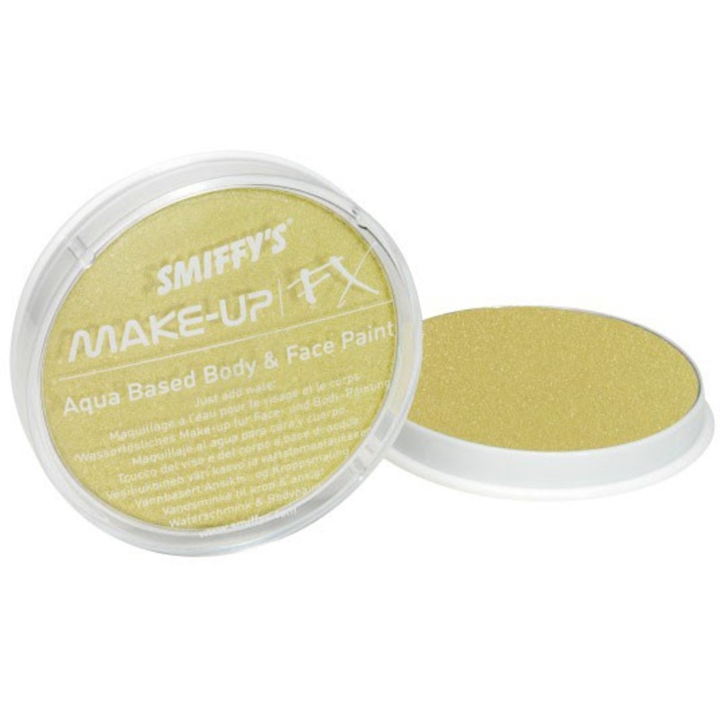 Golden makeup for the face and body